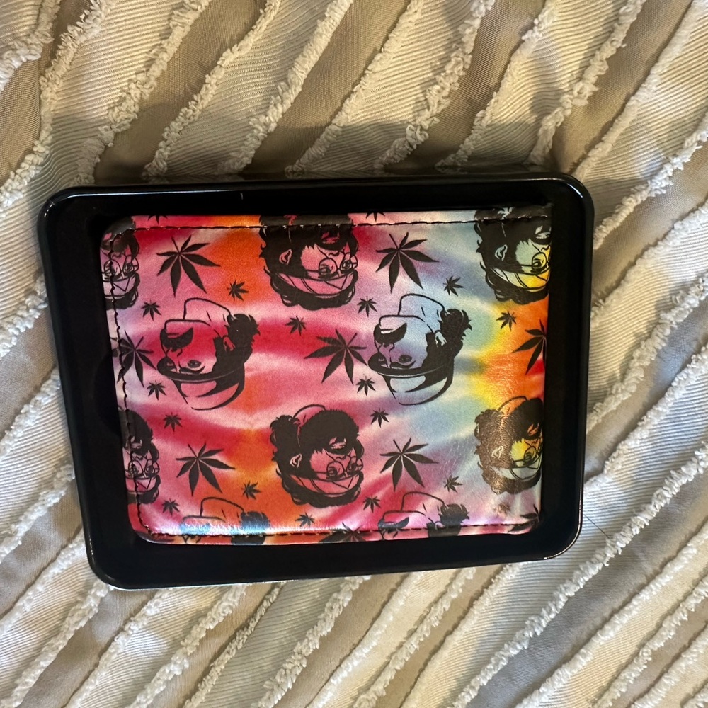Colorful Tie-Dye wallet with Cheech & Chong Design